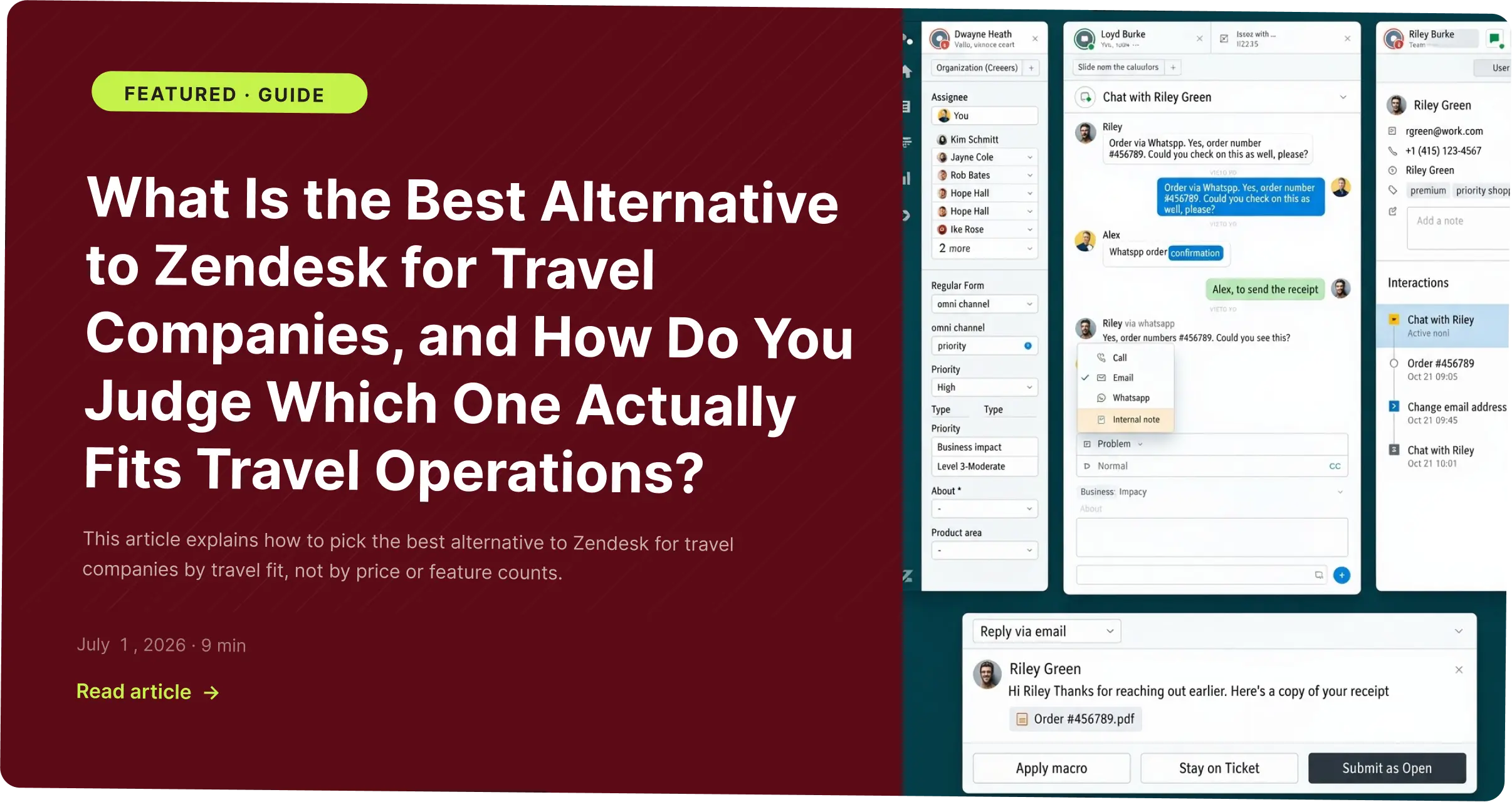 What Is the Best Alternative to Zendesk for Travel Companies, and How Do You Judge Which One Actually Fits Travel Operations - Zeal Connect